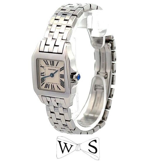 Cartier Ladies Santos De Moiselle Steel Bracelet Watch 3