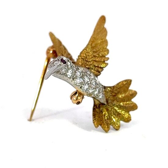 Pave Diamond Humming Bird 3