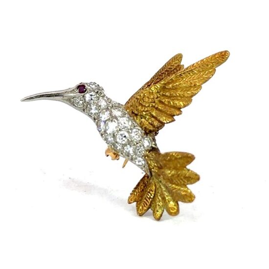 Pave Diamond Humming Bird 1