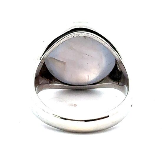 Star sapphire and diamond pinky ring 5