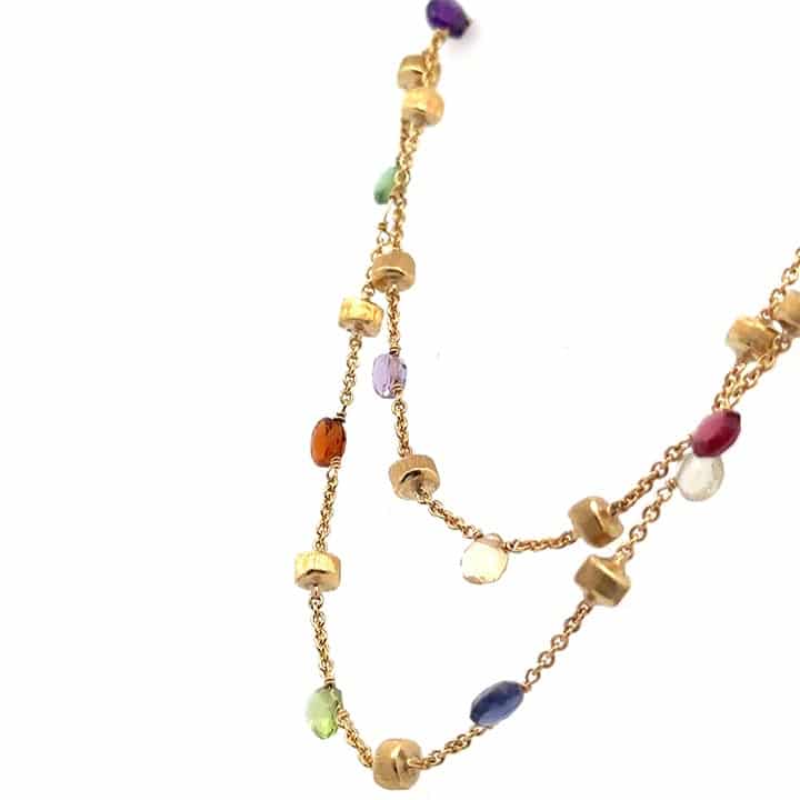 Marco Bicego 18K Yellow Gold Multicolor Gemstone Necklace 4 Marco Bicego 18K Yellow Gold Multicolor Gemstone Necklace - Image 4