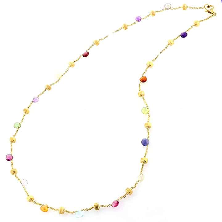 Marco Bicego 18K Yellow Gold Multicolor Gemstone Necklace 5 Marco Bicego 18K Yellow Gold Multicolor Gemstone Necklace - Image 5