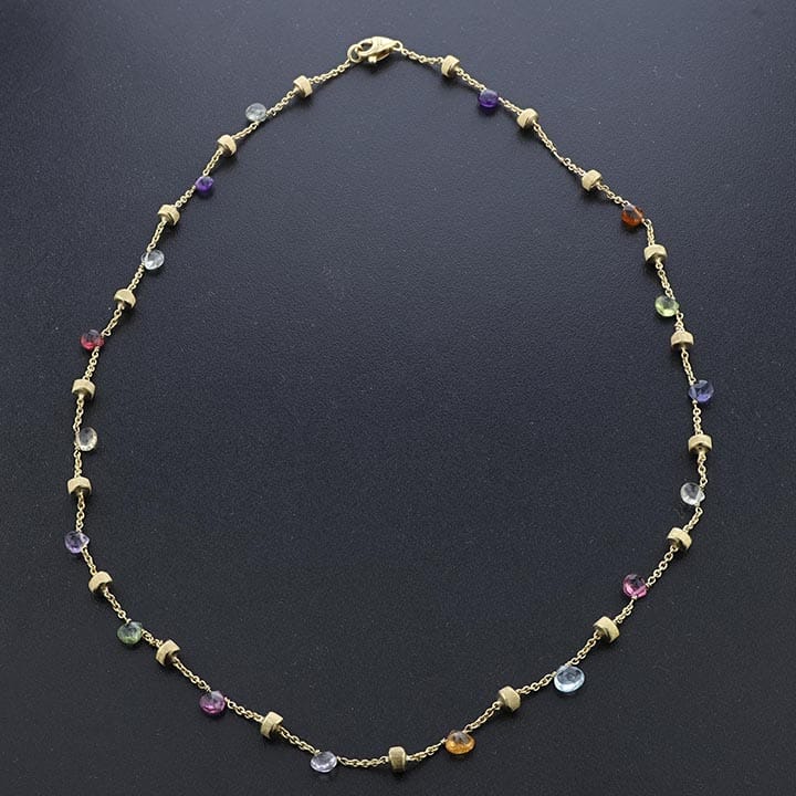 Marco Bicego 18K Yellow Gold Multicolor Gemstone Necklace 6 Marco Bicego 18K Yellow Gold Multicolor Gemstone Necklace - Image 6