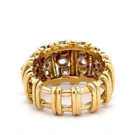 Diamond dome ring in yellow gold - Image 5