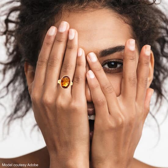 Gump'S 18 Kt Yellow Gold Cabochon Citrine Ring - Image 11