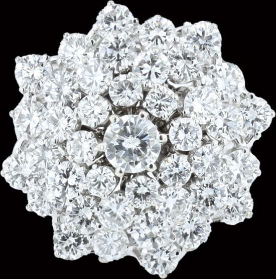 Natural Diamond Cluster Ring