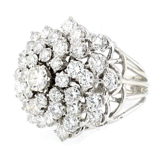 Natural Diamond Cluster Ring - Image 3