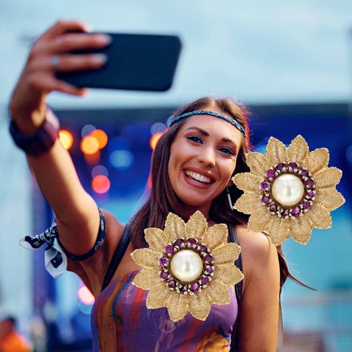 Retro Flower Button Earrings 6 Retro Flower Button Earrings - Image 6