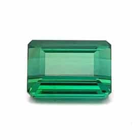 Chrome Tourmaline Emerald Cut Bluish Green