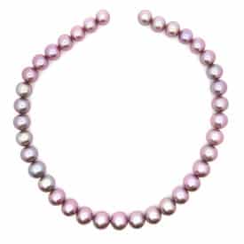 Graduated Purple Pearl Necklace