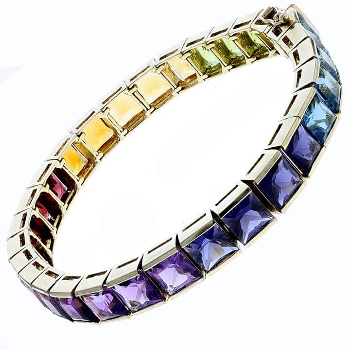 H.stern 18K Yellow Gold Brazilian Gemstone Rainbow Bracelet 5 H.stern 18K Yellow Gold Brazilian Gemstone Rainbow Bracelet - Image 5