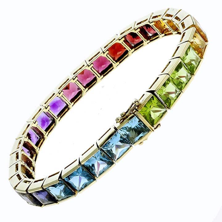 H.stern 18K Yellow Gold Brazilian Gemstone Rainbow Bracelet 4 H.stern 18K Yellow Gold Brazilian Gemstone Rainbow Bracelet - Image 4