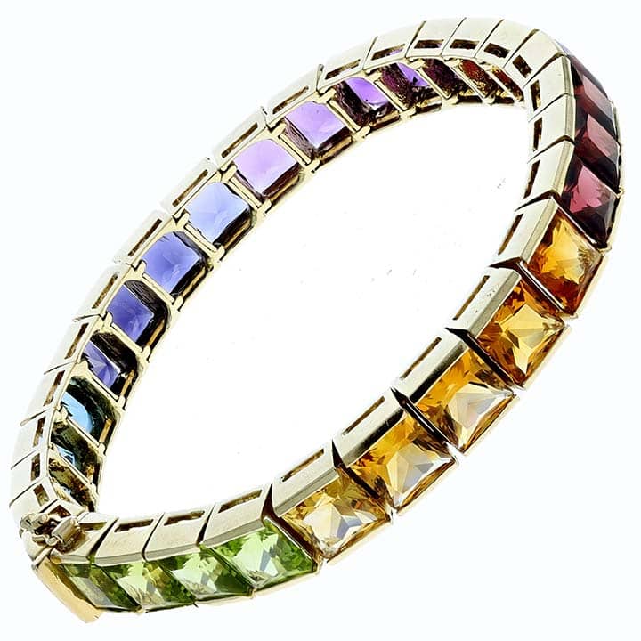 H.stern 18K Yellow Gold Brazilian Gemstone Rainbow Bracelet 3 H.stern 18K Yellow Gold Brazilian Gemstone Rainbow Bracelet - Image 3