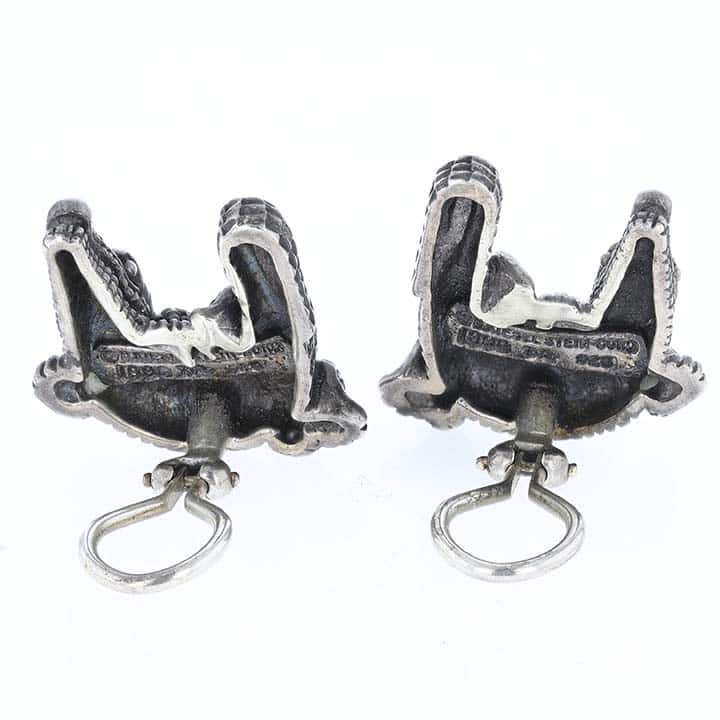 Barry Kieselstein-Cord Sterling Silver Alligator Clip Earrings 2 Barry Kieselstein-Cord Sterling Silver Alligator Clip Earrings - Image 2