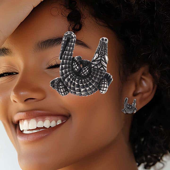 Barry Kieselstein-Cord Sterling Silver Alligator Clip Earrings 5 Barry Kieselstein-Cord Sterling Silver Alligator Clip Earrings - Image 5