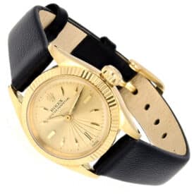 Ladies’ 18K Yellow Gold Rolex Oyster Perpetual Watch — Sporty, Classic And Ready To Go