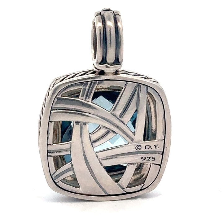 David Yurman Sterling Silver Topaz And Diamond Albion-Style Drop Pendant 7 David Yurman Sterling Silver Topaz And Diamond Albion-Style Drop Pendant - Image 7