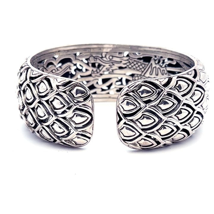 John Hardy Legends Naga Sterling Silver &Amp; Gold Dragon Scale Cuff Bracelet 3 John Hardy Legends Naga Sterling Silver &Amp; Gold Dragon Scale Cuff Bracelet - Image 3