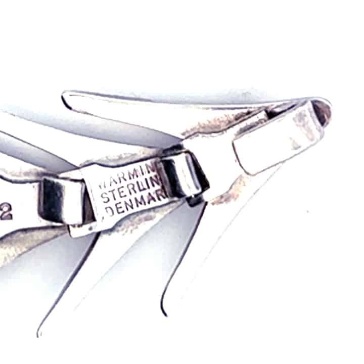 Poul Warmind Danish Modern Sterling Silver Articulated Fishbone Bracelet, Circa 1960S 6 Poul Warmind Danish Modern Sterling Silver Articulated Fishbone Bracelet, Circa 1960S - Image 6